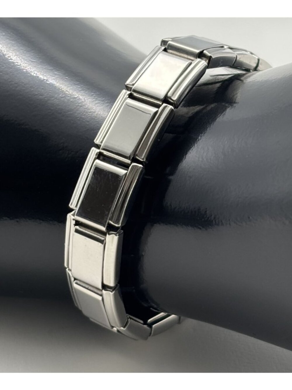 Vintage Manuel Zed Charm Bracelet Stainless Steel Expandable Links Puzzle Design - Picture 9 of 15